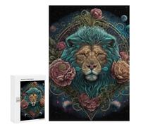 Puzzle para adolescentes, 300 piezas, retrato de león encantado, 13 rompecabezas para adultos, juegos de relajación, desafío difícil, regalos de cumpleaños únicos, 300 piezas