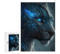 Puzzle para adolescentes, 300 piezas, rompecabezas de espíritu de lobo azul para adultos, juegos de relajación, desafío difícil, regalos de cumpleaños únicos, 300 piezas