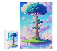 Puzzle para adolescentes 300 piezas Sky Island con árbol gigante rompecabezas antiestrés, decoración perfecta, actividades divertidas para el hogar, 300 piezas
