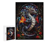 Puzzle Para Adolescentes 500 PCS Draconian Dragon Resumen Puzzle Para Adolescentes Juguetes De Bricolaje Vacaciones En Casa Pasatiempo Diversión Actividad En Casa, 500 PCS