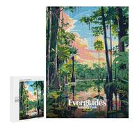 Puzzle Para Adolescentes 500 PCS Everglades National Park Illustration Puzzle Para Adolescentes Juguete Decoración De Pared Pero Divertido Y Humorístico Único Cumpleaños Y Regalos 500 PCS