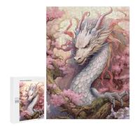 Puzzle para adolescentes 500 piezas Dragon Amidst Cherry Blossoms Puzzles para adultos Juegos de pensamiento Decoración del hogar Actividades divertidas en el hogar 500 PCS