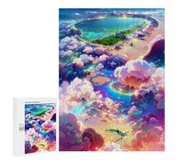 Puzzle para adolescentes 500 piezas Isla en el cielo -3 rompecabezas para adultos Práctico juego para mejorar la memoria actividades divertidas para el hogar 500 piezas