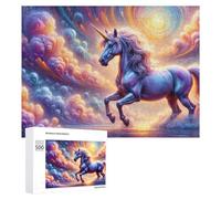 Puzzle para adolescentes, 500 piezas, rompecabezas mágicos de unicornios para adultos, juegos de relajación, desafío difícil, regalos de cumpleaños únicos, 500 piezas