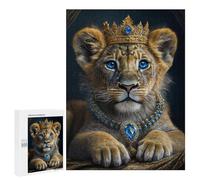 Puzzle para adolescentes, 500 piezas, Royal Lion Cub Majesty Puzzle para adultos, juego familiar, regalo de cumpleaños, interacción entre padres e hijos, 500 piezas