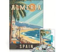 Puzzle para Adolescentes de 1000 Piezas: Almería, España Arte de Viaje, Juguetes para armar, interacción Entre Padres e Hijos, cumpleaños y Navidad 38x26cm