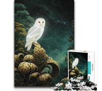 Puzzle para Adolescentes de 1000 Piezas: Búho sobre Hojas Doradas Juego Educativo de análisis y lógica para Mayores de 14 años 38x26cm
