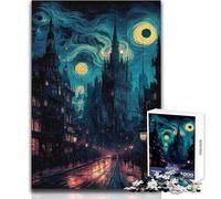 Puzzle para Adolescentes de 1000 Piezas, Ciudad de Las Estrellas Tormentosas, decoración, Juego práctico, Regalo de Amigo Secreto (tamaño 50x75cm)