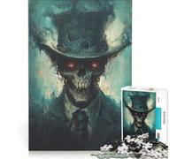 Puzzle para Adolescentes de 1000 Piezas Humo de Zombis Juego Imposible Regalo de cumpleaños con póster y Hoja de Preguntas a Juego 50x75cm