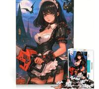 Puzzle para Adolescentes de 1000 Piezas: Sierva con Motosierra de Anime, Juego Imposible, Regalo de cumpleaños, con póster y Hoja de Preguntas a Juego 50x75cm