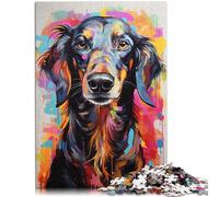 Puzzle para Adolescentes que representan a un perro Saluki rompecabezas para adultos 1000 rompecabezas de 19.7 x29.5 pulgadas rompecabezas de madera alivio del estrés desafío difícil