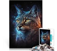 Puzzle para adulto de 1000 piezas Lynx Animal Galaxy Puzzle Difícil 38 x 52 cm con póster surtido y hoja de preguntas para adolescentes 14+