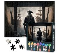 Puzzle para adultos, 1000 bloques, rompecabezas de vela de fantasía, dos barcos piratas, rompecabezas para adultos, juegos de rompecabezas para adultos o juguetes, adecuado para amigos mayores 50 x 70
