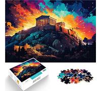 Puzzle para adultos, 1000 piezas, Acrópolis, rompecabezas de actividad familiar, alivio del estrés, difícil desafío para adolescentes a partir de 14 años, 26 x 38 cm