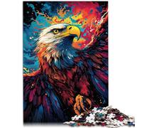 Puzzle para adultos, 1000 piezas, águila artificial, el rompecabezas, ayuda al cerebro a entrenar juguetes adictivos para promover la paciencia, 26 x 38 cm