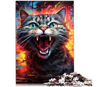 Puzzle para adultos, 1000 piezas, animales, gatos, montaje de patrón, 50 x 70 cm. Ayuda al cerebro a entrenar juguetes adictivos para promover la paciencia.