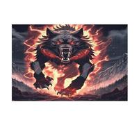 Puzzle para adultos, 1000 piezas, animales y lobos, rompecabezas de madera para niños, 75 x 50 cm