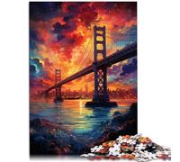 Puzzle para adultos, 1000 piezas, arte de San Francisco, difícil, decoración de pared, cumpleaños único, 26 x 38 cm