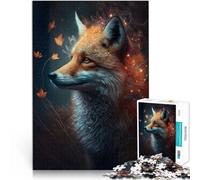 Puzzle para adultos 1000 piezas Arte lindo zorro aprendizaje juguetes educativos juegos de familia 26x38cm Alivio del estrés Estancia Pasar el tiempo