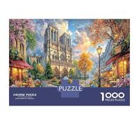 Puzzle para Adultos 1000 Piezas Arte Notre Dame - Papel Reciclado Puzzle De Entrenamiento De Concentración Pintura de Paisaje Urbano & Mejor Regalo para Amantes De Puzzles 38x26cm/1000pcs