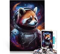 Puzzle para adultos, 1000 piezas, astronauta espacial, panda rojo, rompecabezas imposible, desafío de inteligencia cerebral, juguete adictivo, 26 x 38 cm