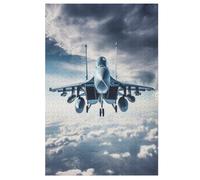 Puzzle para adultos, 1000 piezas, avión, combatiente, rompecabezas de madera para niños, 78 × 53 cm
