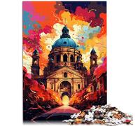 Puzzle para adultos, 1000 piezas, basílica de San Esteban, juego sofisticado, 26 x 38 cm, juego sofisticado y familiar