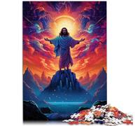 Puzzle para adultos, 1000 piezas, Brasil, Jesús, salvador, juegos de relajación, con póster a juego y hoja de preguntas para adolescentes a partir de 14 años, 26 x 38 cm