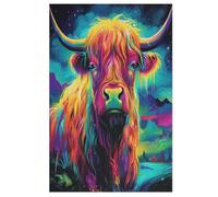 Puzzle para adultos, 1000 piezas, búfalo, rompecabezas creativos de madera, juego práctico, decoración familiar (78 x 53 cm)