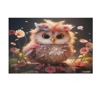 Puzzle para adultos, 1000 piezas, búho, rompecabezas de madera creativos, juego práctico, decoración familiar (75 x 50 cm)