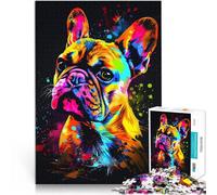 Puzzle para adultos 1000 piezas Bulldog francés Arte Perro Juegos educativos Decoración del Hogar Puzzle 50x70cm Regalo de cumpleaños Regalos