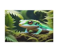 Puzzle para adultos, 1000 piezas, camaleón, rompecabezas de madera, creativos, juego práctico, decoración familiar (75 × 50 cm)