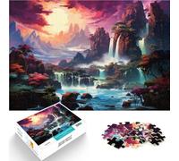 Puzzle para adultos, 1000 piezas, cascada amazónica, competencia de velocidad manual, 50 x 70 cm, juego sofisticado y familiar para niños de 14 años
