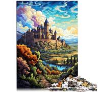 Puzzle para adultos 1000 piezas Castillo de Carcasona Decoración del hogar Puzzle Juguetes Análisis y lógica 14.96 pulgadas x 20.47 pulgadas Adecuado para adolescentes de 14 años y más