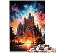 Puzzle para adultos, 1000 piezas, catedral de Sevilla, competencia de velocidad manual, 26 x 38 cm, juego educativo para cumpleaños y Navidad