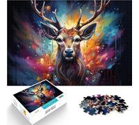 Puzzle para adultos, 1000 piezas, ciervo, el rompecabezas, entrena el cerebro con juguetes adictivos para promover la paciencia para niños a partir de 14 años, 26 x 38 cm