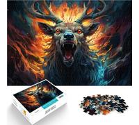 Puzzle para adultos, 1000 piezas, ciervo sagrado, bosque de fantasía, difícil y desafiante, gran regalo, adecuado para adolescentes a partir de 14 años, 26 x 38 cm