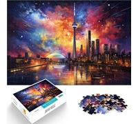 Puzzle para adultos 1000 piezas Ciudad Colorida Brillante Juguetes educativos de aprendizaje Juegos de Familia Ilustración Regalo 19.7" x 29.5"