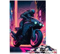 Puzzle para adultos, 1000 piezas, ciudad de neón del futuro, juego desafiante para aliviar el estrés, vacaciones en casa, matar el tiempo, adecuado para niños y jóvenes a partir de 14 años, 26 x 38 cm