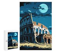 Puzzle para adultos, 1000 piezas, Coliseo Under Moonlight, 1 rompecabezas enigmático para adultos, regalo de cumpleaños, Navidad, 1000 unidades