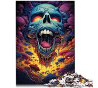 Puzzle para adultos, 1000 piezas, colorido demonio del infierno, decoración del hogar, juguete para aliviar el estrés para adolescentes a partir de 14 años, 50 x 75 cm
