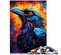 Puzzle para adultos 1000 piezas Dark Powerful Crow Puzzle para juego educativo Desafío Juguete 26x38cm Juego estimulante y juego familiar