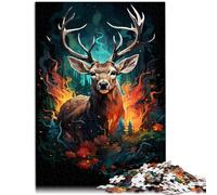 Puzzle para adultos 1000 piezas de ciervo Animal Family Fun Jigsaws es ideal como regalo para toda la familia de 19,7 pulgadas x 29,5 pulgadas Adecuado para adolescentes de 14 años y mayores