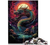 Puzzle para adultos 1000 piezas de dragón chino en arco iris para regalos de rompecabezas magníficos regalos para Navidad 19.7 pulgadas x 29.5" para adolescentes de 14 años y mayores