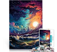 Puzzle para adultos 1000 piezas de onda espacial psicodélica juegos educativos decoración del hogar rompecabezas 50 x 70 cm. Entrena tu cerebro y tus manos.