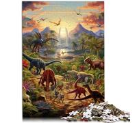 Puzzle para adultos, 1000 piezas, diseño de dinosaurios, 26 x 38 cm, decoración única para el hogar y regalos para adolescentes a partir de 14 años