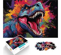 Puzzle para adultos, 1000 piezas, diseño de dinosaurios de la selva, ideal para toda la familia, 26 x 38 cm