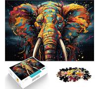 Puzzle para adultos, 1000 piezas, diseño de elefante, 50 x 70 cm, desafío para la inteligencia cerebral, juguete adictivo para niños a partir de 14 años