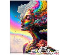 Puzzle para adultos, 1000 piezas, diseño de espíritu arcoíris, decoración del hogar, juguete de rompecabezas de 26 x 38 cm, adecuado como decoración de escritorio para niños de 14 años