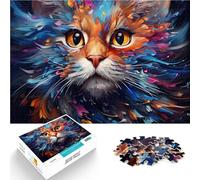 Puzzle para adultos, 1000 piezas, diseño de gatito difícil y desafiante, desafío difícil para adolescentes a partir de 14 años, 26 x 38 cm